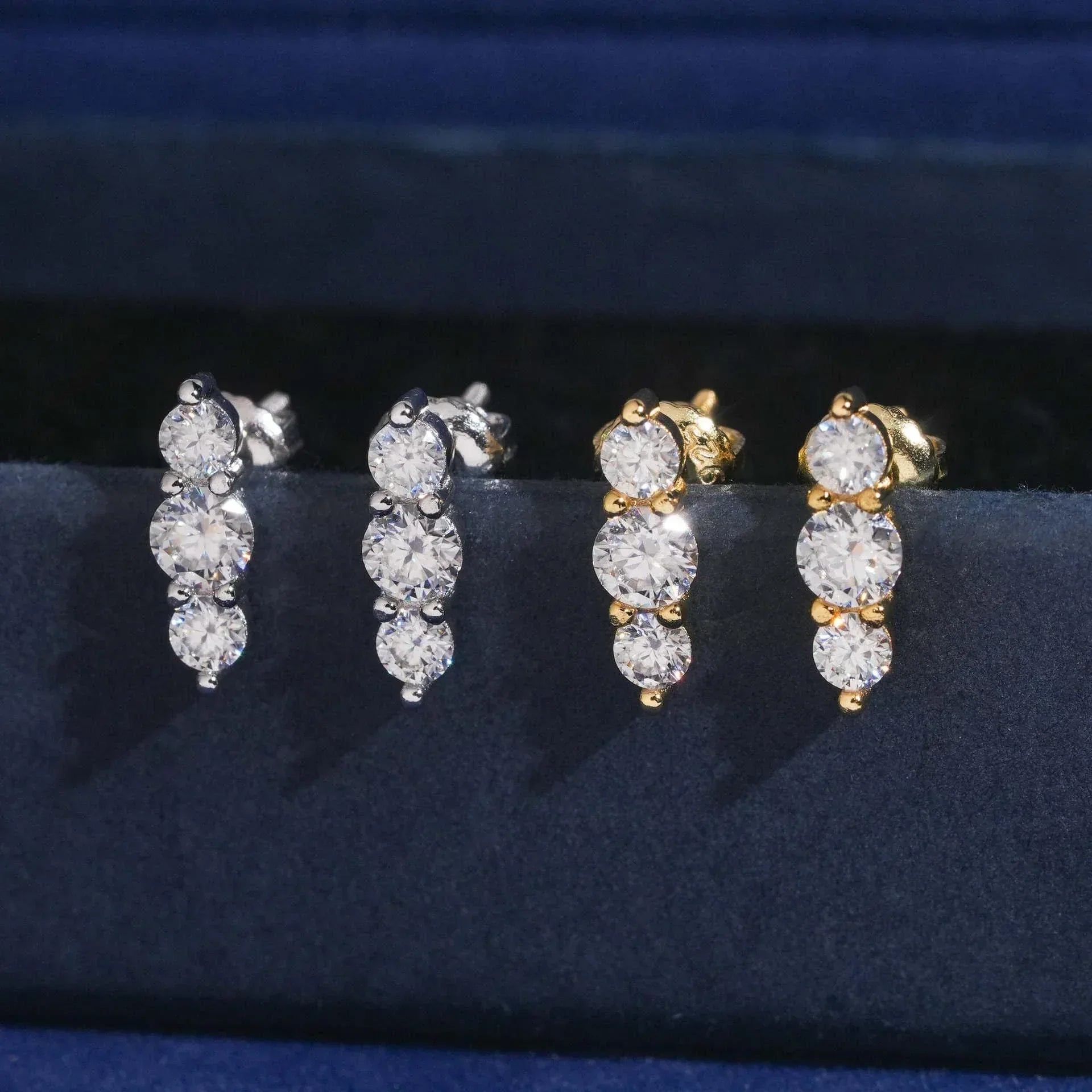 925 Silver Moissanite Stud Earrings for Women - CaratixJewelry