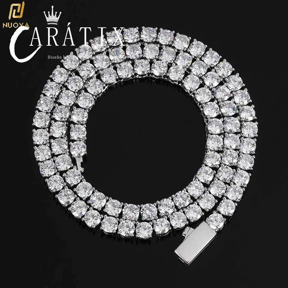 CARÁTIX - 3Mm-5Mm  Bling 5A Cubic Zirconia1 Row Tennis Chain Necklace Men  5A Men And Woman Necklace Valentine's Day Gift for Men & Girls & Boys Mothers' Day Gift #Springtok
