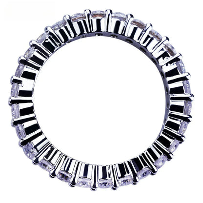 Minimalist Micro-Pave Round Ring - Stackable Zirconia Band | Caratix