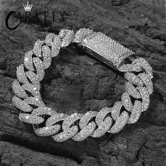 CARÁTIX – Full Iced Out 5A+ CZ Cuban Miami Link Chain | Hip Hop Necklace for Men & Women