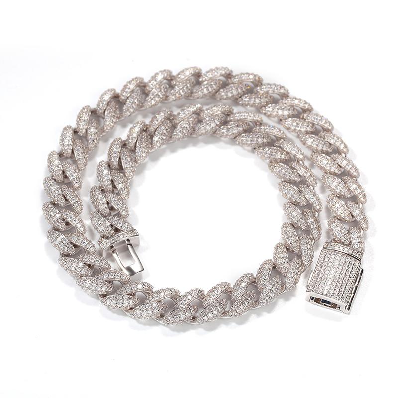 CARÁTIX 12mm 3-Row Cuban Chain | CZ Iced Out Hip Hop Necklace for Men