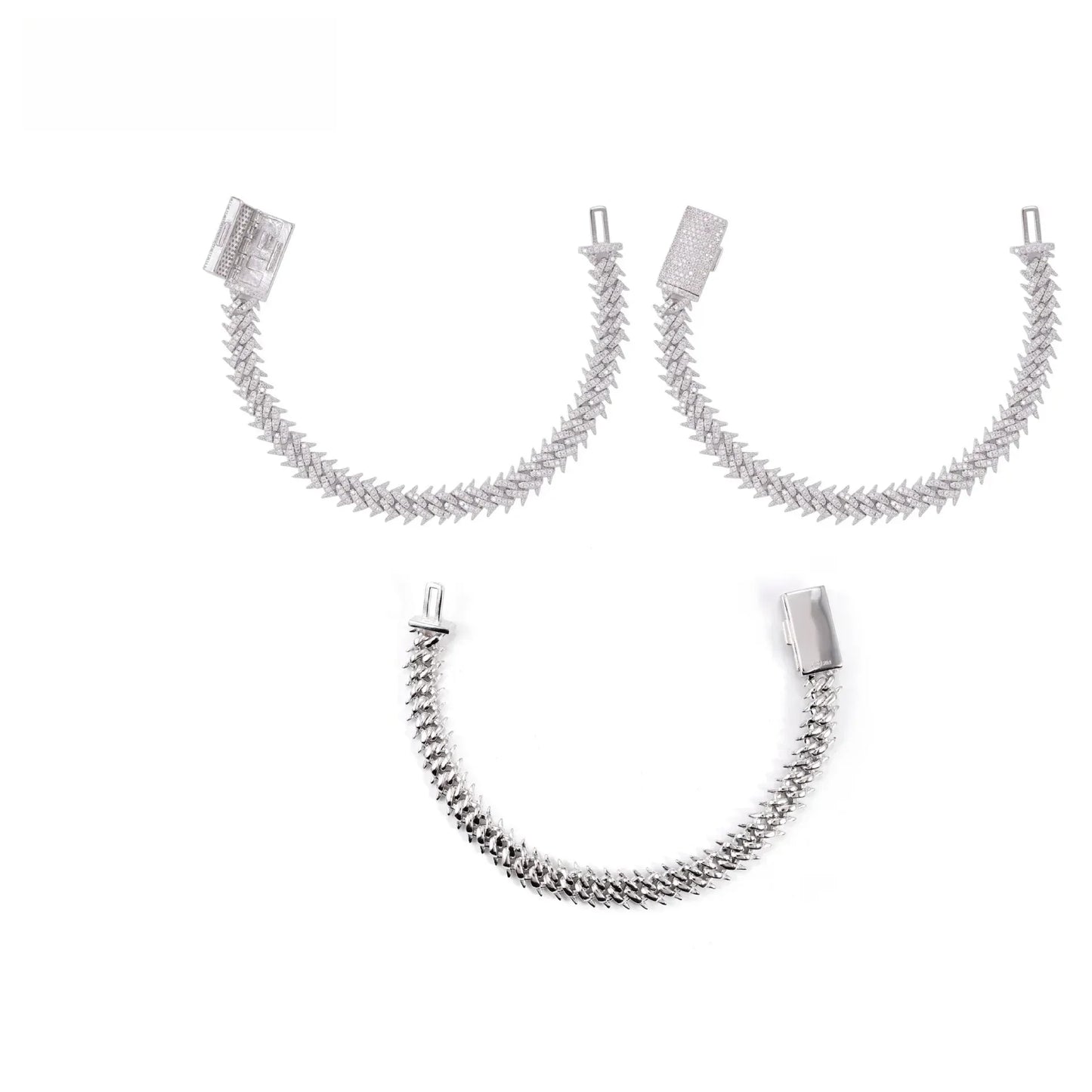 10mm D-Shape Moissanite Cuban Link Necklace | S925 Silver Men’s Hip Hop Chain - CaratixJewelry