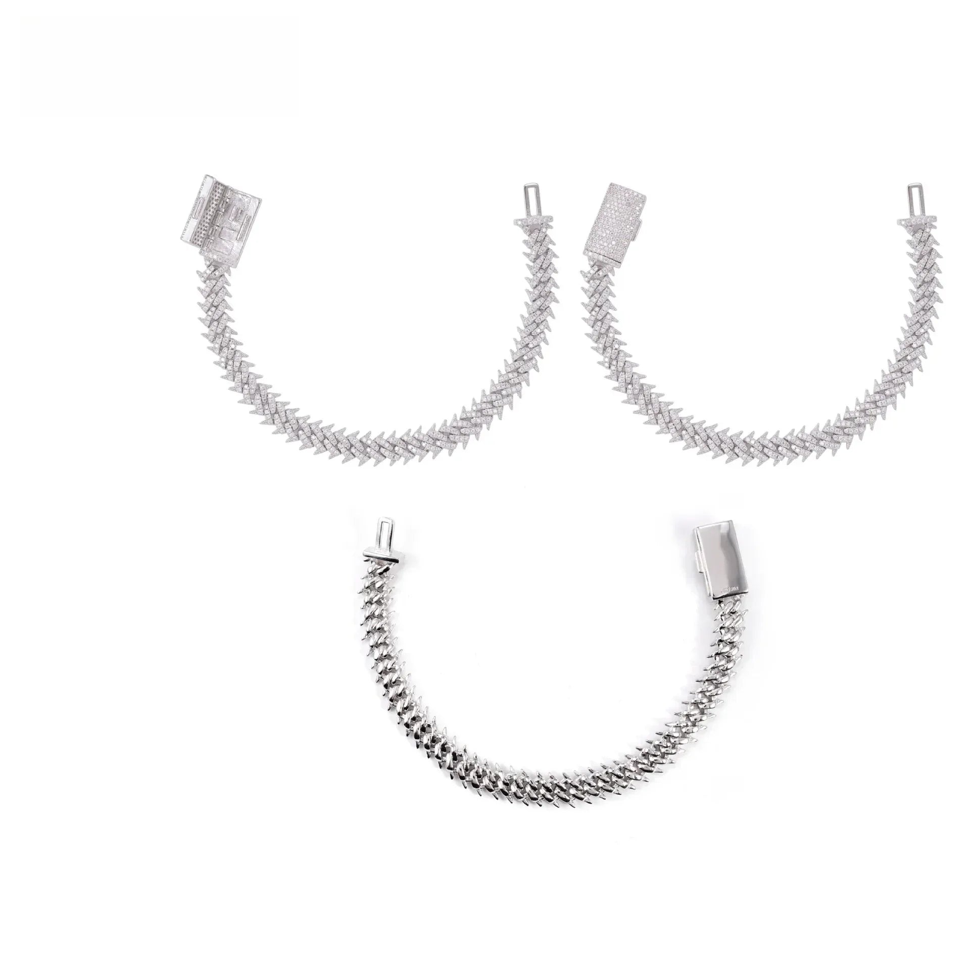 10mm D-Shape Moissanite Cuban Link Necklace | S925 Silver Men’s Hip Hop Chain - CaratixJewelry