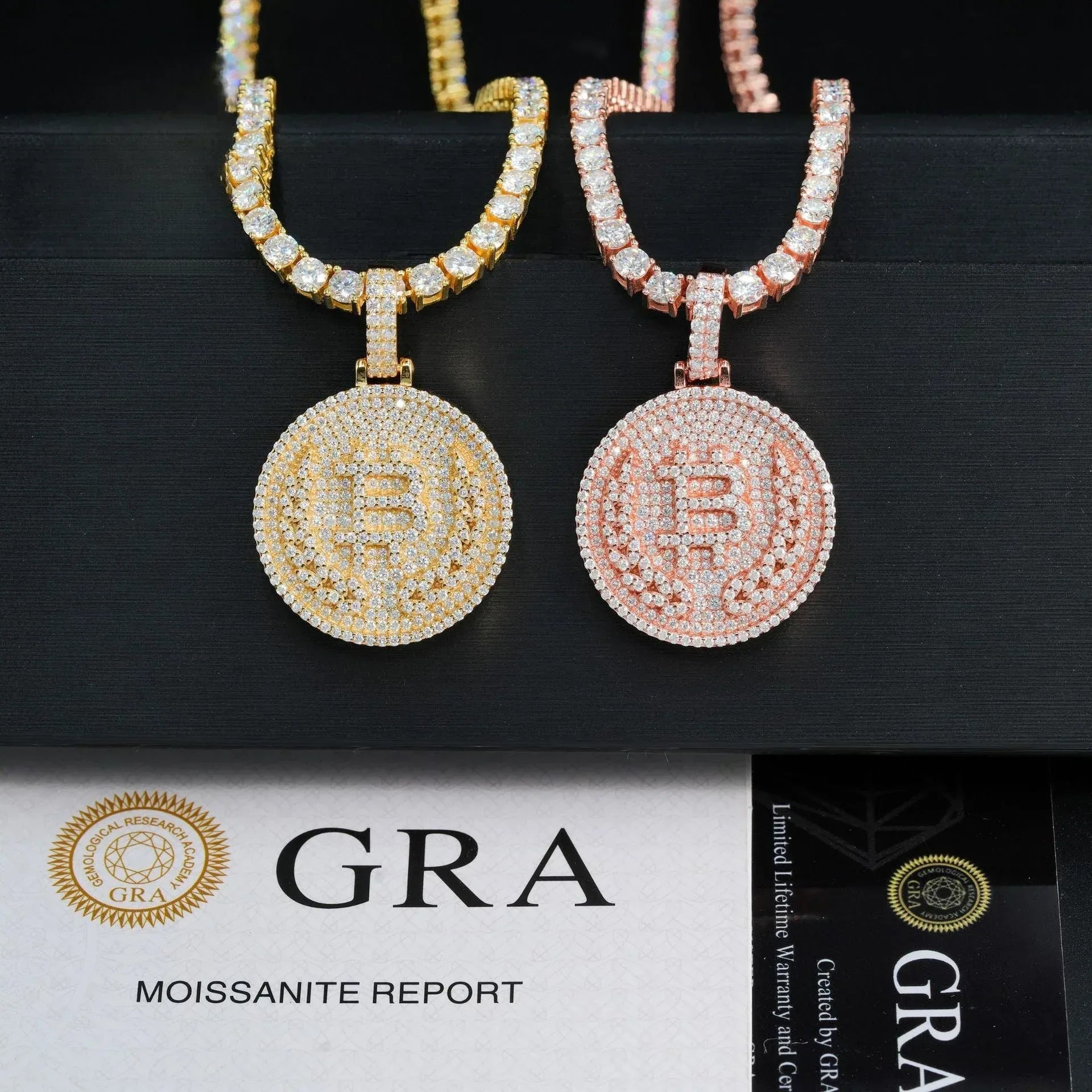 Bitcoin Hip-Hop Moissanite Pendant – S925 Silver Moissanite Jewelry - CaratixJewelry