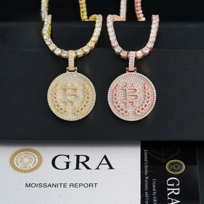 Bitcoin Hip-Hop Moissanite Pendant – S925 Silver Moissanite Jewelry - CaratixJewelry