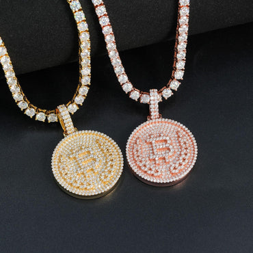 Bitcoin Hip-Hop Moissanite Pendant – S925 Silver Moissanite Jewelry - CaratixJewelry