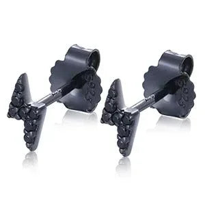 Black Iced D Color VVS Tassel Style 925 Silver Earrings - CaratixJewelry