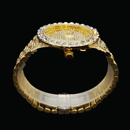 Bling Tennis Body Roman Numerals Iced Out Watch – Luxury Hip Hop Timepiece - CaratixJewelry