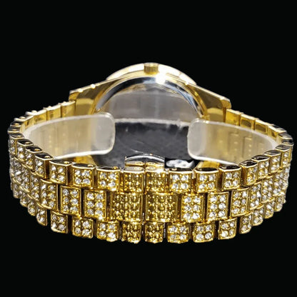 Bling Tennis Body Roman Numerals Iced Out Watch – Luxury Hip Hop Timepiece - CaratixJewelry