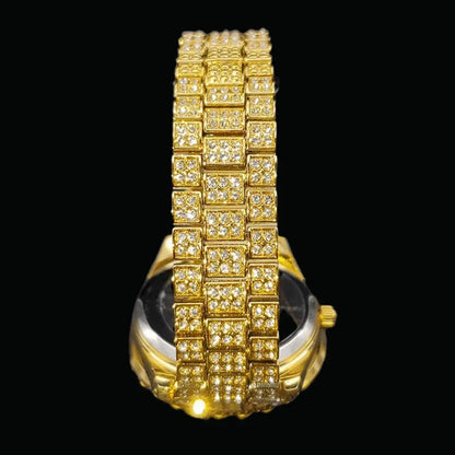 Bling Tennis Body Roman Numerals Iced Out Watch – Luxury Hip Hop Timepiece - CaratixJewelry