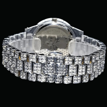 Bling Tennis Body Roman Numerals Iced Out Watch – Luxury Hip Hop Timepiece - CaratixJewelry