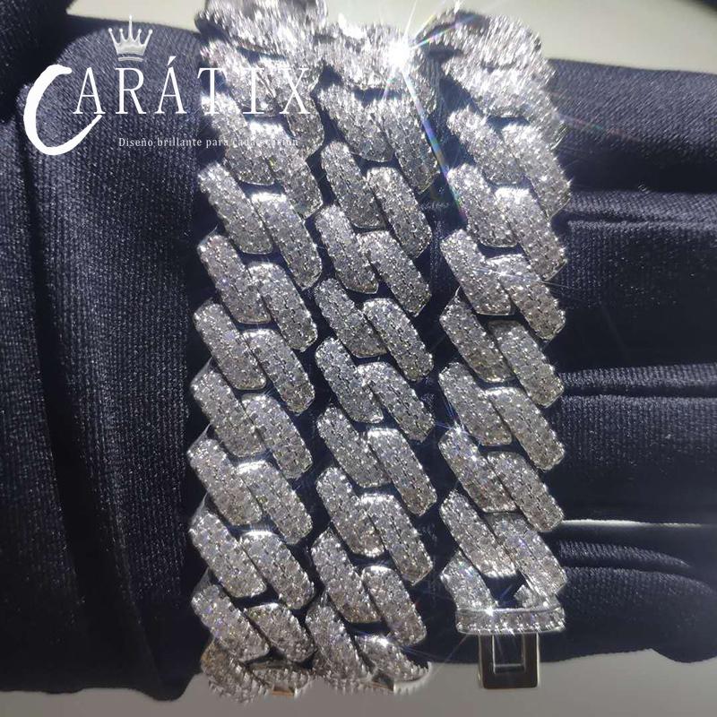 CARÁTIX 7"-26" Miami Curb Cuban Link Chain Necklace – Iced Out CZ Hip Hop Jewelry with Openable Lock for Men & Women