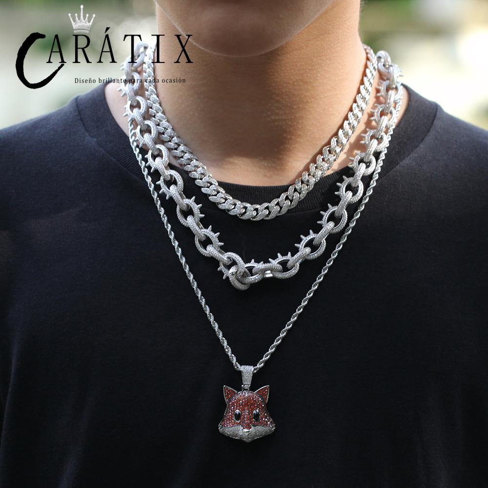 CARÁTIX Rivet O Link Chain | AAA+ CZ Iced Out Hip Hop Necklace for Men