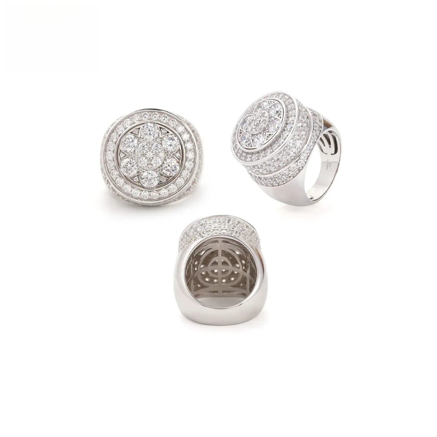 D-Color VVS Moissanite Ring | S925 Silver Unisex Full Iced Out Fashion Jewelry - CaratixJewelry
