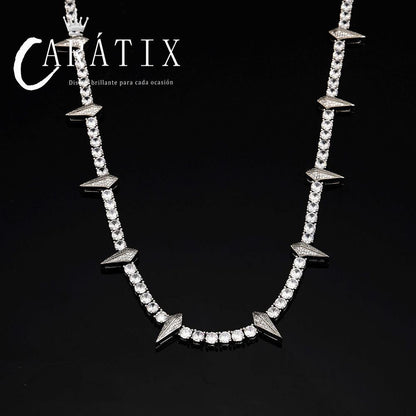 CARÁTIX - Black Panther Necklace 5mm Cubic Zircon Tennis Chain Rivet Wolf Tooth Charm Fashion Jewelry Gift for Mens Valentine's Day Gift for Men & Girls & Boys Mothers' Day Gift #Springtok