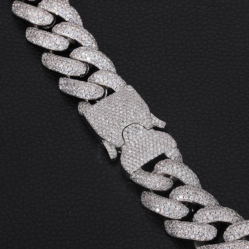 CARÁTIX 20mm Heavy Cuban Link Chain Necklace – 5A+ CZ Iced Out Hip Hop Bling Jewelry for Men | Solid Rapper Gift