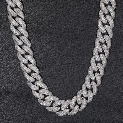 CARÁTIX 20mm Iced Out Cuban Miami Link Chain | CZ Bling Hip Hop Necklace for Men - CaratixJewelry