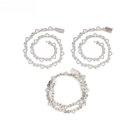 8.5mm S925 Silver Infinity Heart Moissanite Chain | Figure 8 Heart Link | Caratix