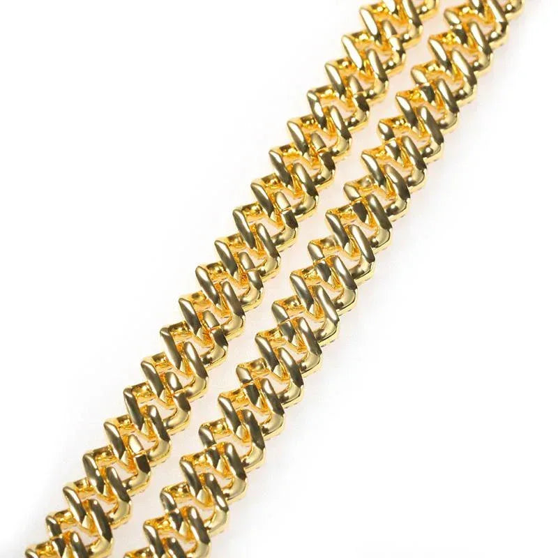 CARÁTIX 12mm Square Cuban Chain | AAA+ CZ Iced Out Choker Necklace for Men & Women - CaratixJewelry