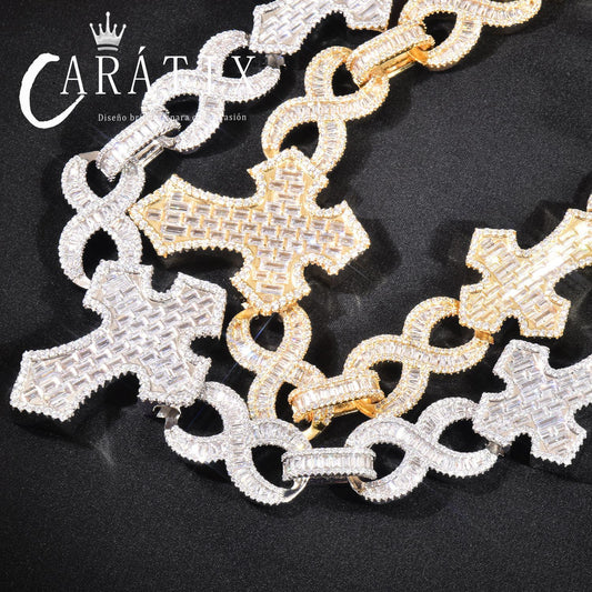 CARÁTIX Hip Hop Big Cross Pendant Necklace – Personalized Iced Out Jewelry for Men & Women