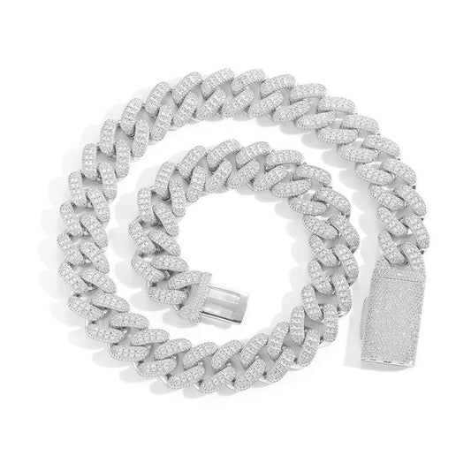 CARÁTIX 20mm Full CZ Cuban Chain Set | 5A+ Iced Out Hip Hop Necklace & Bracelet for Men