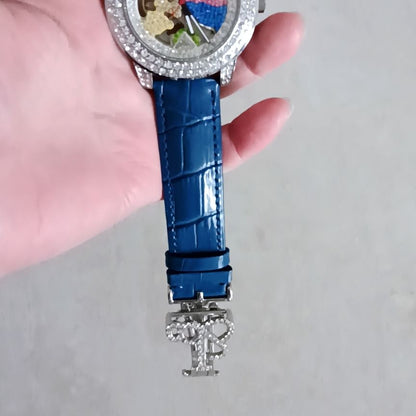 Luxury Mechanical Iced Out Watch Big Face Leather | Caratix