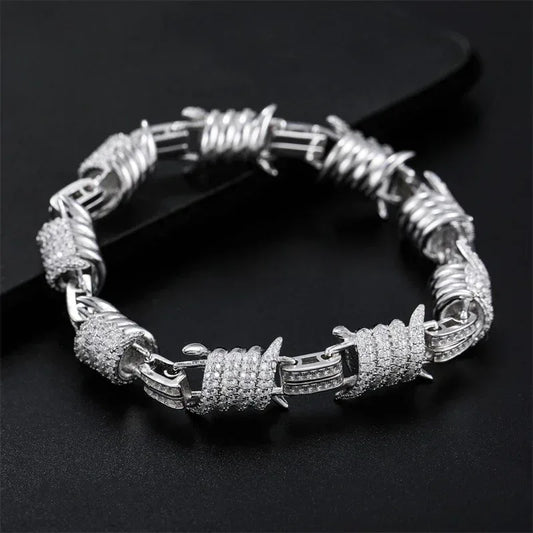 12.3mm Moissanite Cuban Link Necklace | S925 Silver Hip Hop Chain - CaratixJewelry