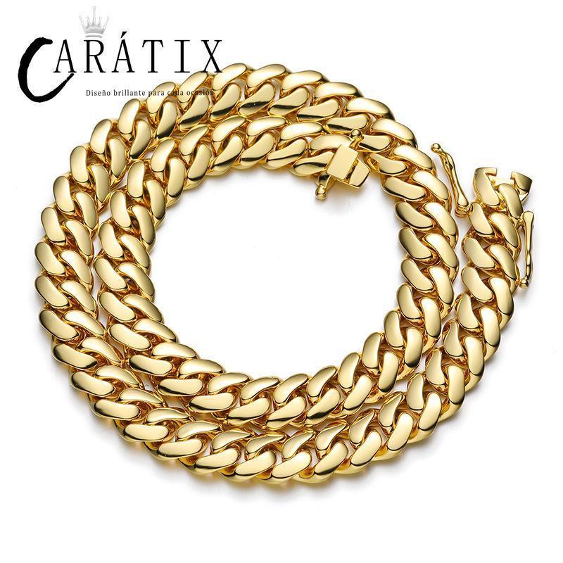 CARÁTIX 10-22mm Wide Round Cuban Miami Link Chain - CaratixJewelry