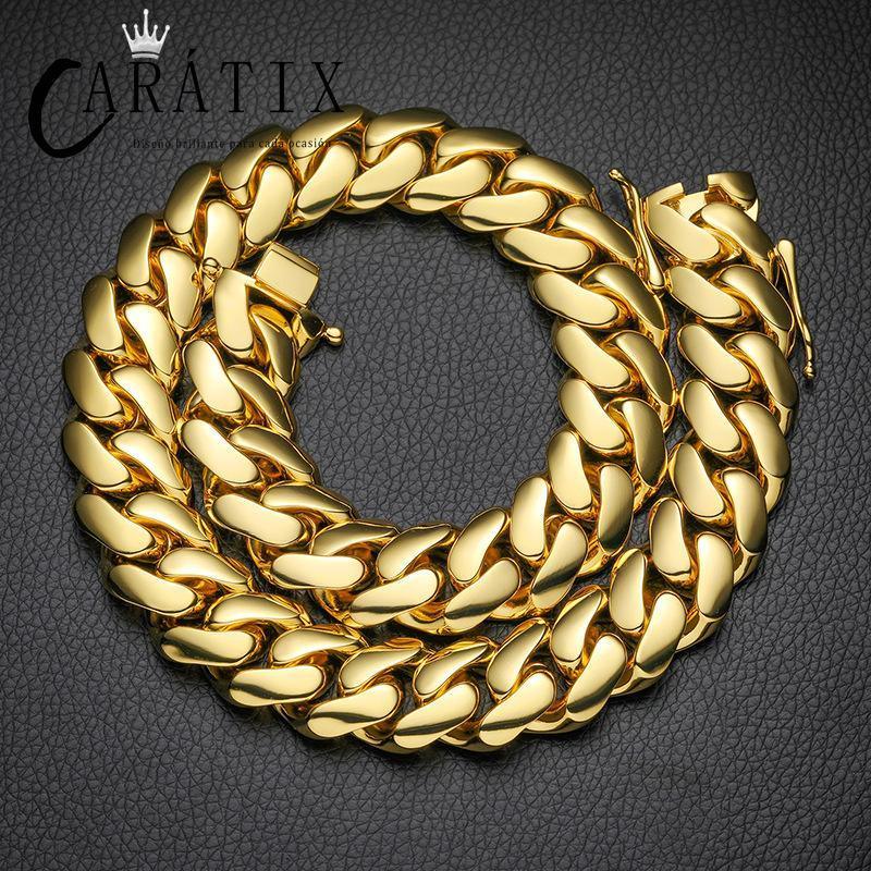 CARÁTIX 10-22mm Wide Round Cuban Miami Link Chain - CaratixJewelry