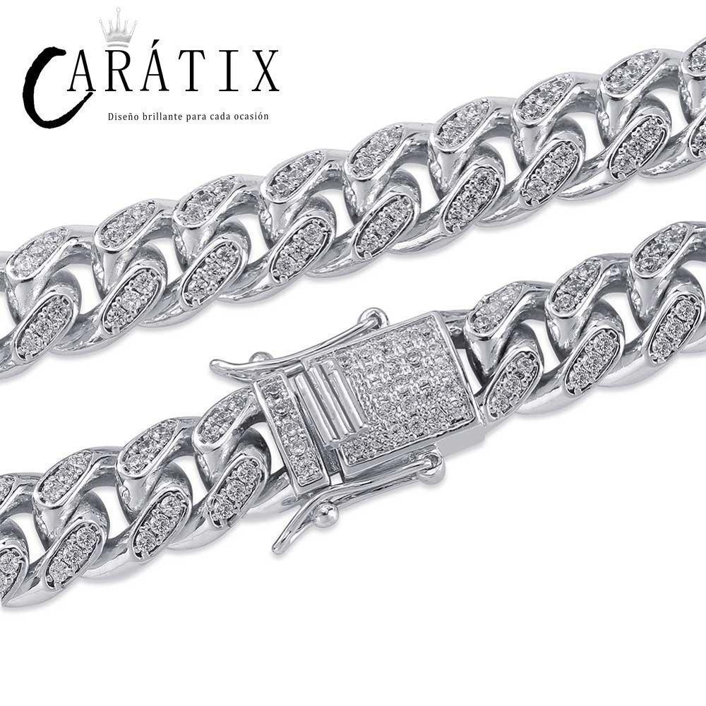 CARÁTIX 10mm Claw Set Cuban Chain | 3A+ CZ Iced Out Hip Hop Necklace for Men - CaratixJewelry