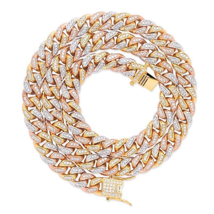 CARÁTIX 10mm Claw Set Cuban Chain | 3A+ CZ Iced Out Hip Hop Necklace for Men - CaratixJewelry