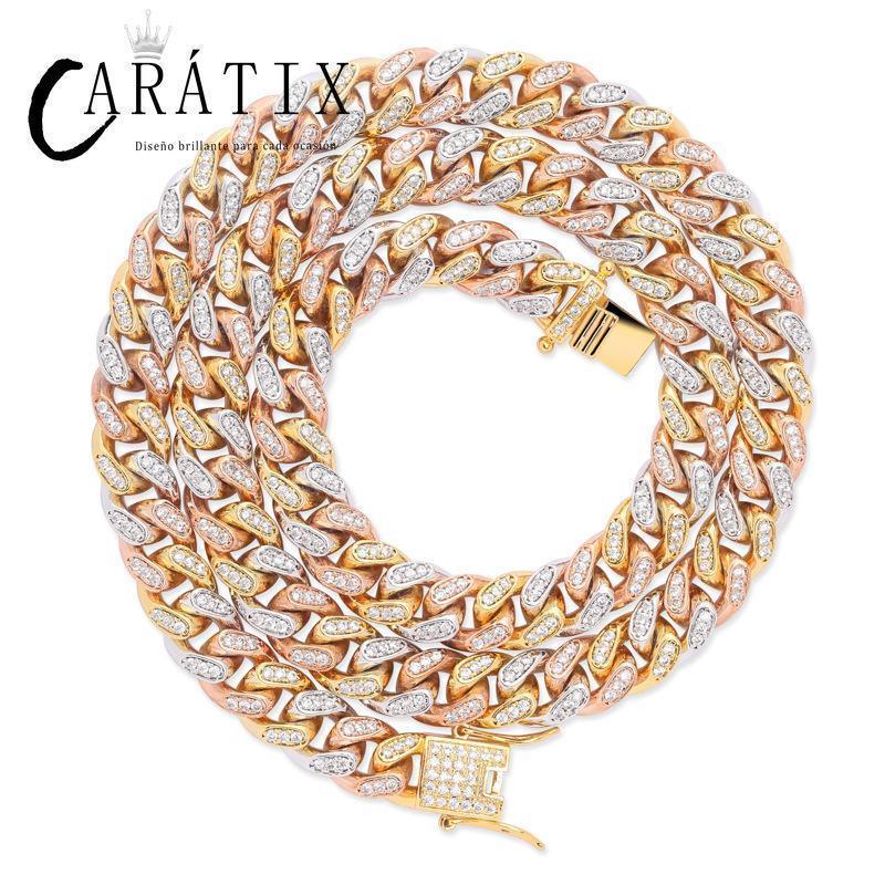 CARÁTIX 10mm Claw Set Cuban Chain | 3A+ CZ Iced Out Hip Hop Necklace for Men - CaratixJewelry