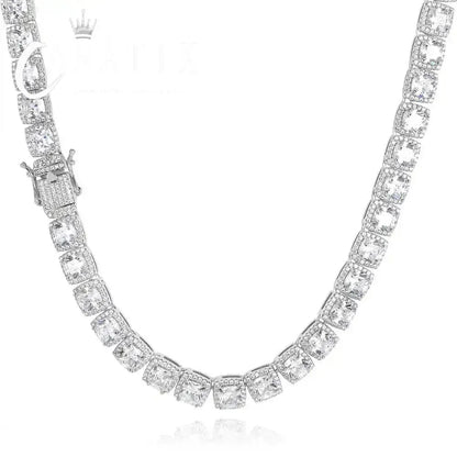 CARÁTIX 10mm Cluster Tennis Chain Bracelet – Bling Crystal Zirconia Sugar-Style Jewelry for Women - CaratixJewelry