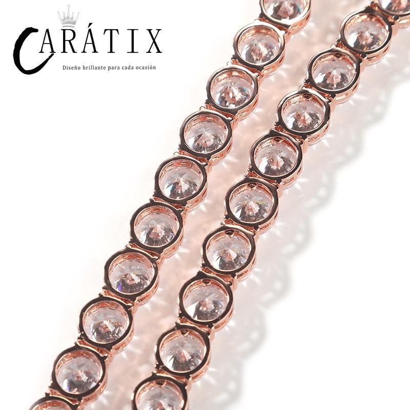 CARÁTIX 10mm CZ Tennis Chain Necklace – Iced Out Hip Hop Bling Jewelry for Men in Gold & Silver - CaratixJewelry