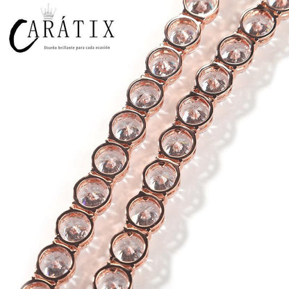 CARÁTIX 10mm CZ Tennis Chain Necklace – Iced Out Hip Hop Bling Jewelry for Men in Gold & Silver - CaratixJewelry