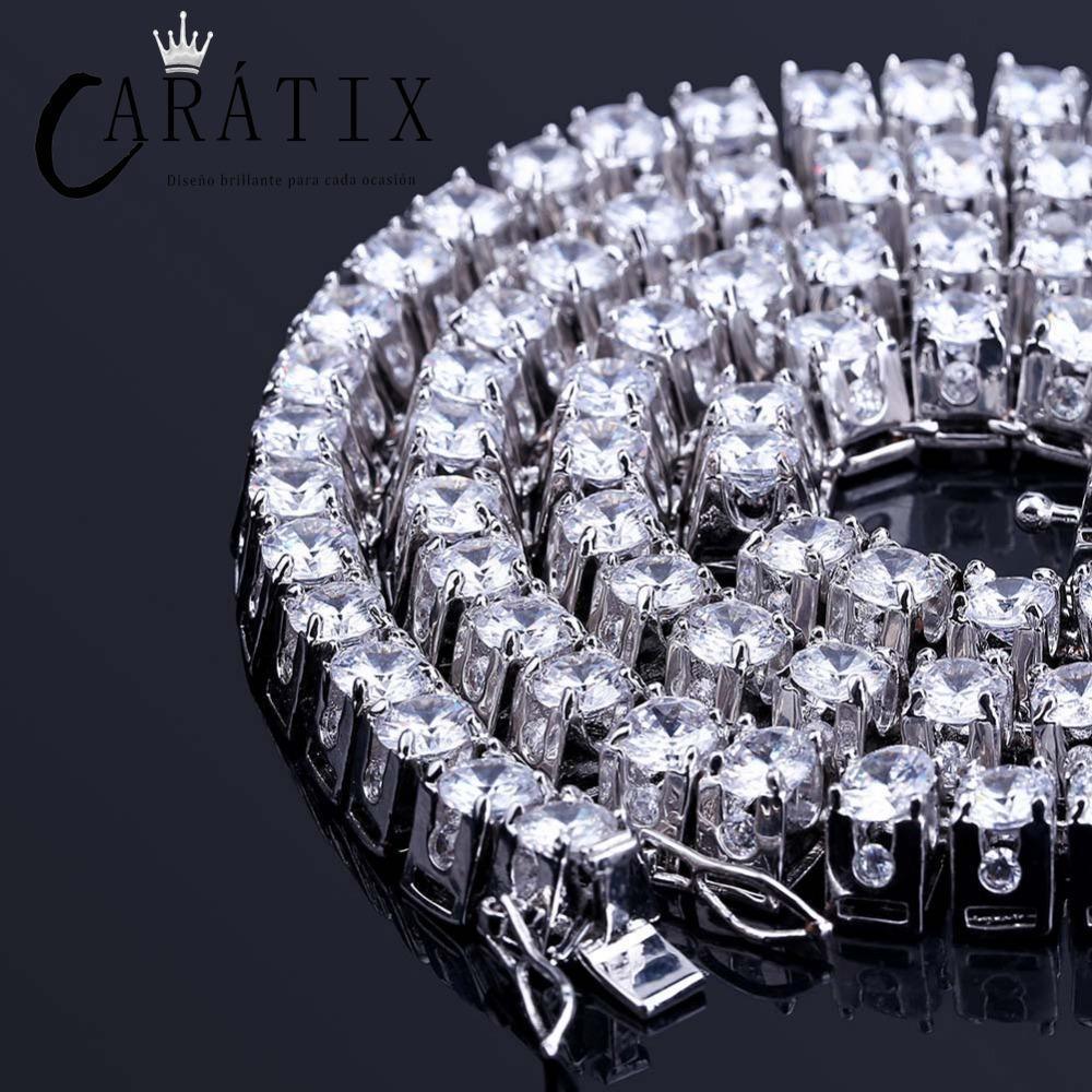 CARÁTIX 10mm Gold Iced Out CZ Tennis Chain Choker Necklace - CaratixJewelry