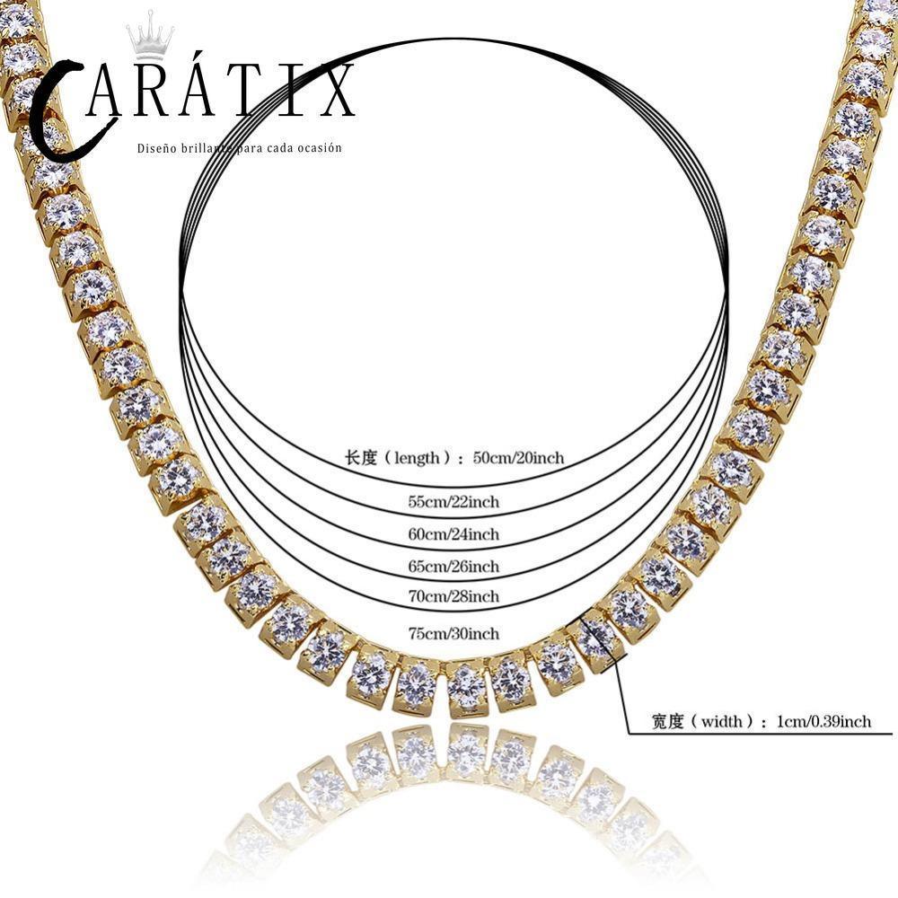CARÁTIX 10mm Gold Iced Out CZ Tennis Chain Choker Necklace - CaratixJewelry