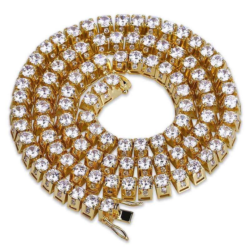 CARÁTIX 10mm Gold Iced Out CZ Tennis Chain Choker Necklace - CaratixJewelry