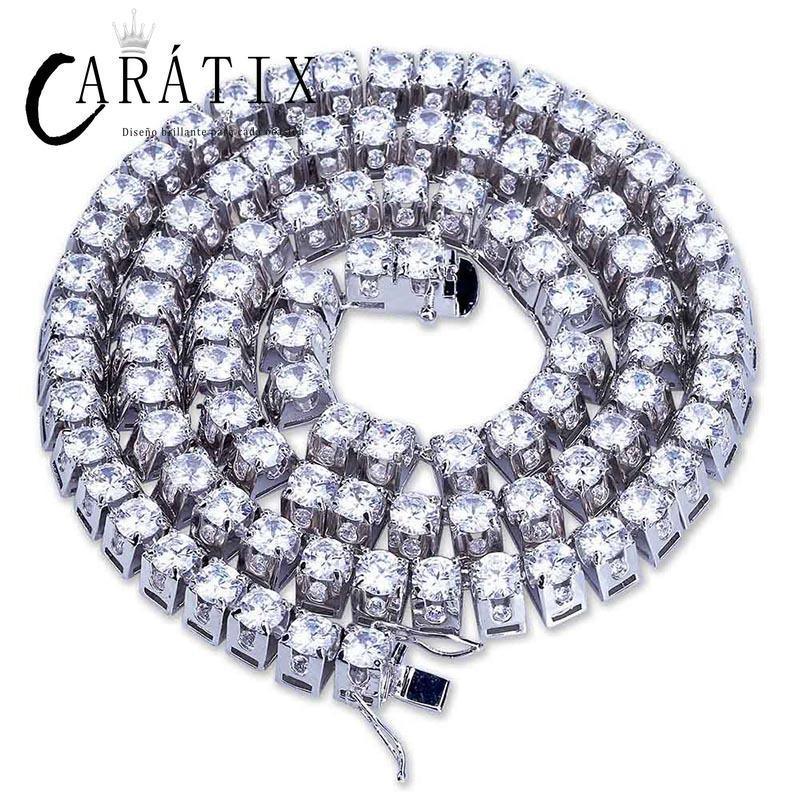 CARÁTIX 10mm Gold Iced Out CZ Tennis Chain Choker Necklace - CaratixJewelry