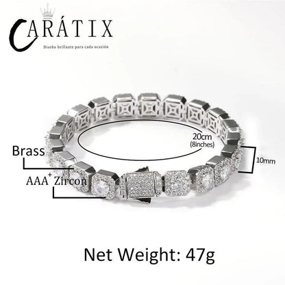 CARÁTIX 10mm Iced Out CZ Tennis Link Chain Bracelet & Necklace - CaratixJewelry