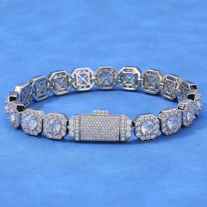 CARÁTIX 10mm/12mm Luxury Cubic Zirconia Tennis Necklace – Men’s & Women’s Cluster CZ Chain Jewelry - CaratixJewelry