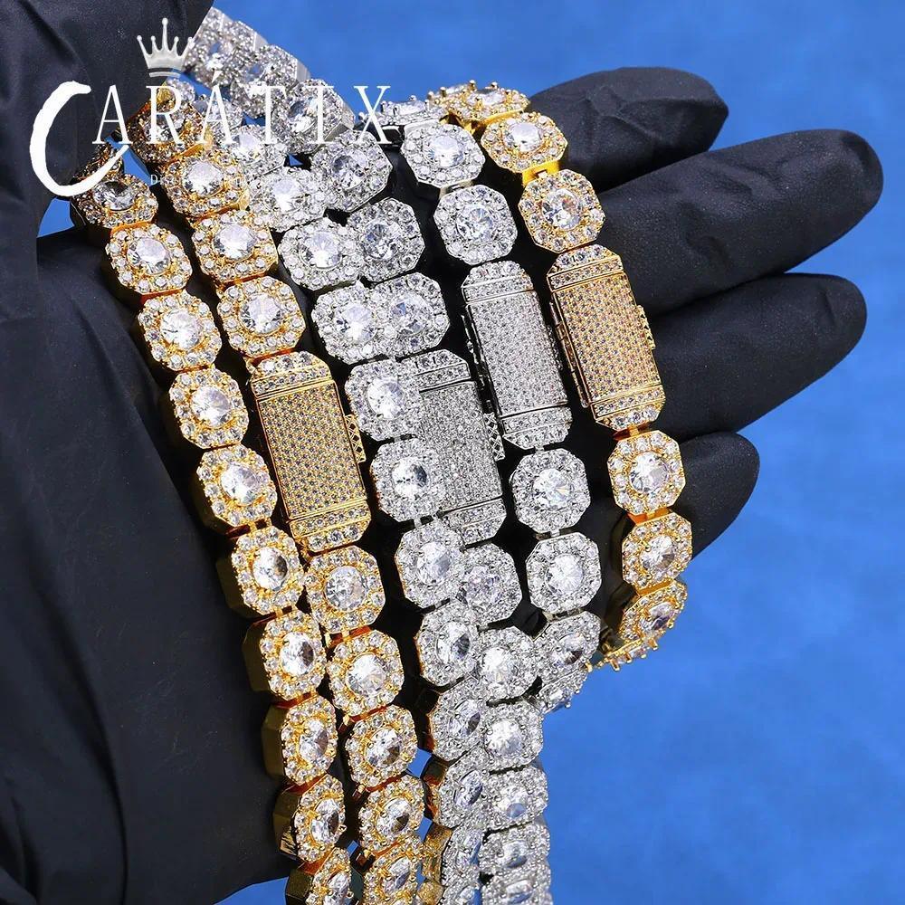 CARÁTIX 10mm/12mm Luxury Cubic Zirconia Tennis Necklace – Men’s & Women’s Cluster CZ Chain Jewelry - CaratixJewelry