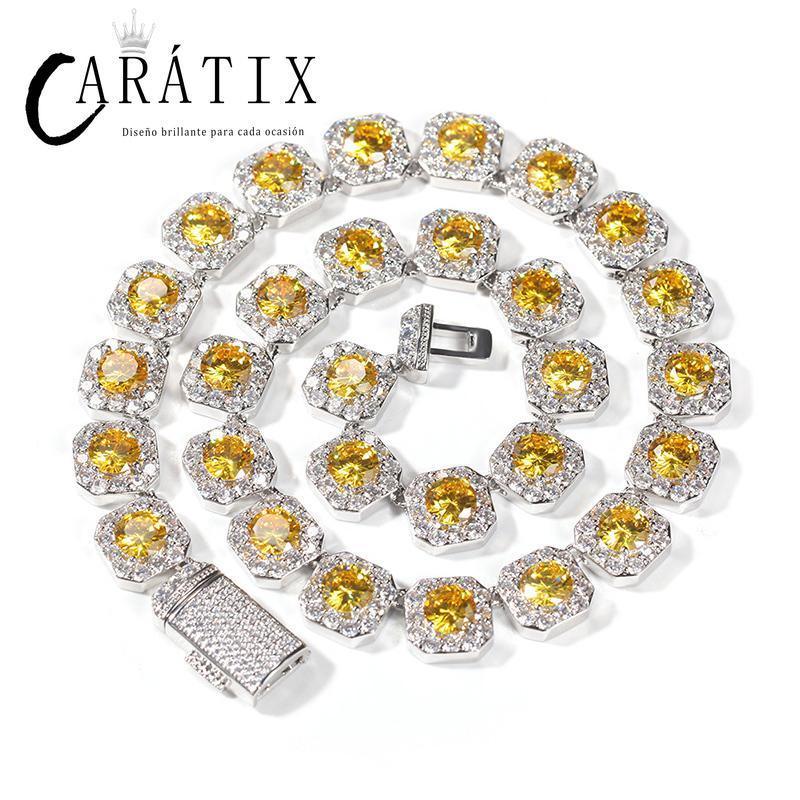 CARÁTIX 12.5mm Iced Out CZ Tennis Link Chain Bracelet & Necklace - CaratixJewelry