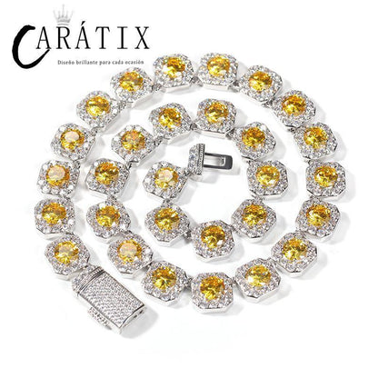 CARÁTIX 12.5mm Iced Out CZ Tennis Link Chain Bracelet & Necklace - CaratixJewelry