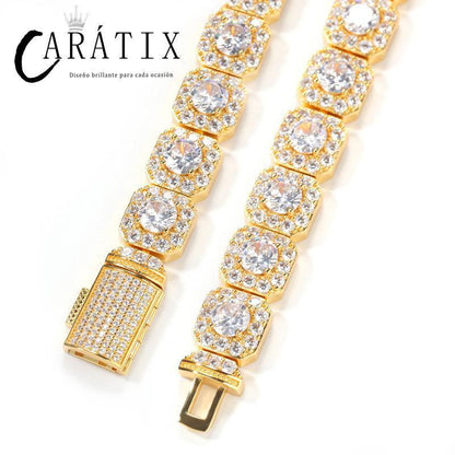 CARÁTIX 12.5mm Iced Out CZ Tennis Link Chain Bracelet & Necklace - CaratixJewelry