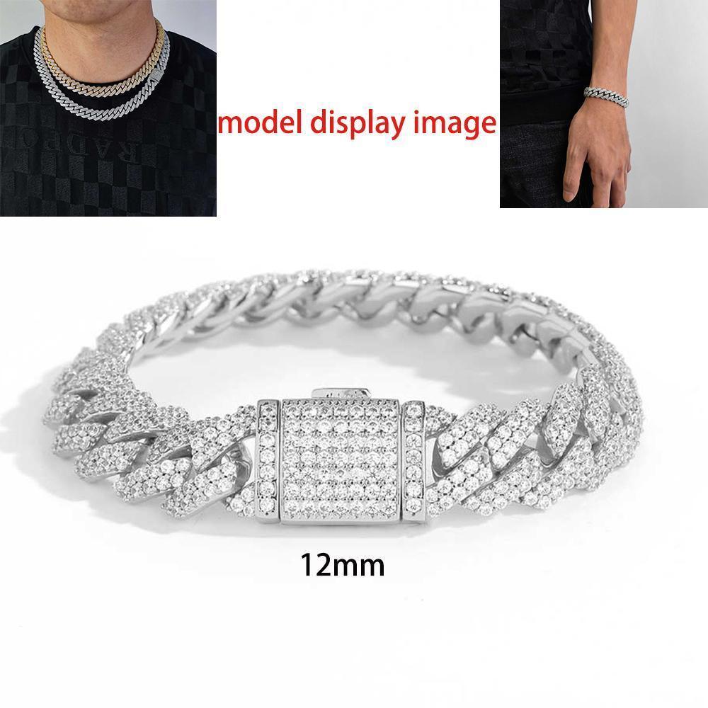 CARÁTIX 12MM 2-Row Cuban Link Chain Necklace – Copper Hip Hop Jewelry with CZ Stones for Men & Women - CaratixJewelry