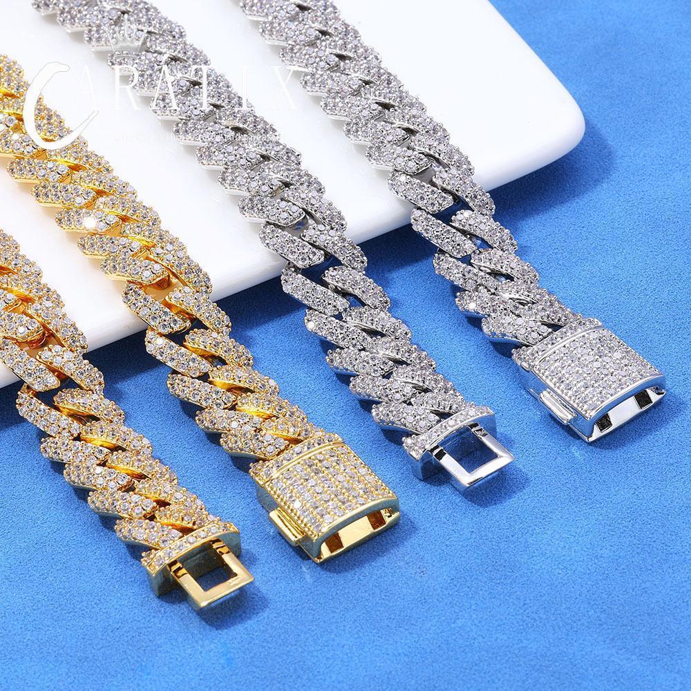 CARÁTIX 12MM 2-Row Miami Cuban Chain Necklace – Copper & CZ Iced Out Hip Hop Jewelry for Men & Women - CaratixJewelry