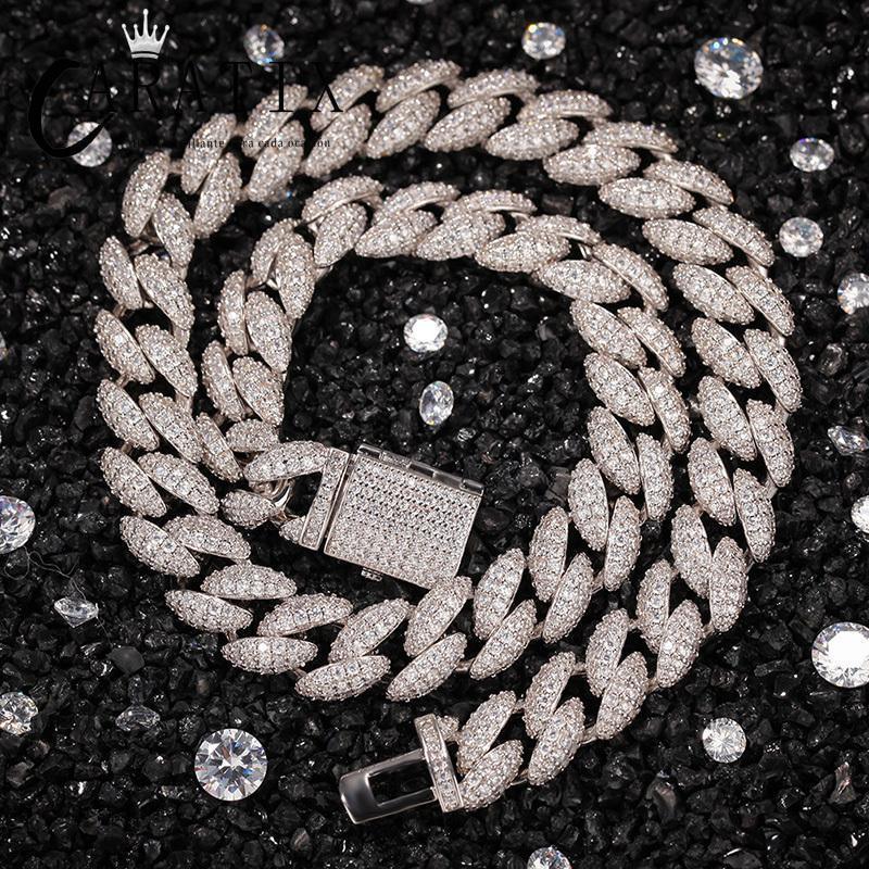 CARÁTIX 12mm 3-Row Cuban Chain | CZ Iced Out Hip Hop Necklace for Men - CaratixJewelry