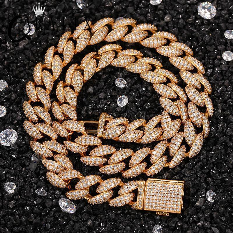 CARÁTIX 12mm 3-Row Cuban Chain | CZ Iced Out Hip Hop Necklace for Men - CaratixJewelry