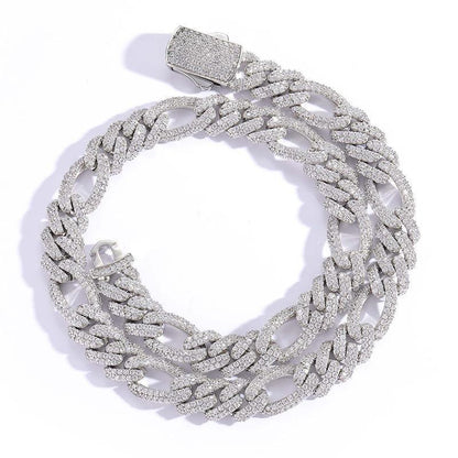 CARÁTIX 12mm 3:1 Cuban Chain 2-Row CZ - CaratixJewelry